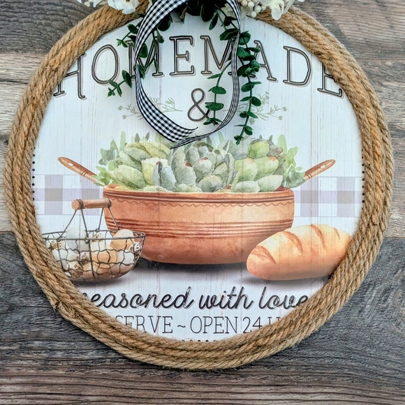 Rustic Kitchen Wall Decor with Rope Accent - Picture 3 of 13